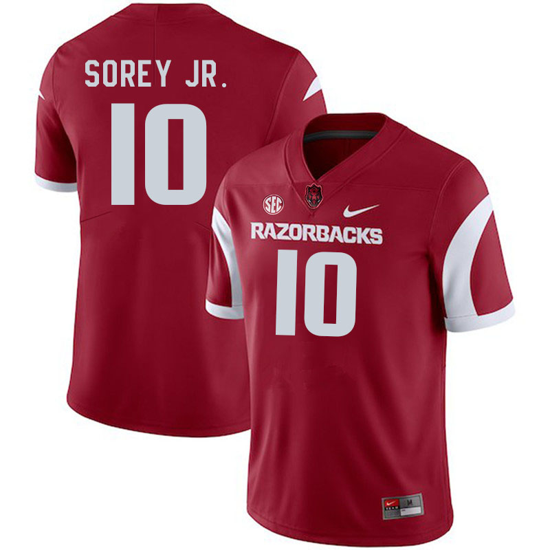 Men #10 Xavian Sorey Jr. Arkansas Razorbacks College Football Jerseys Stitched-Cardinal